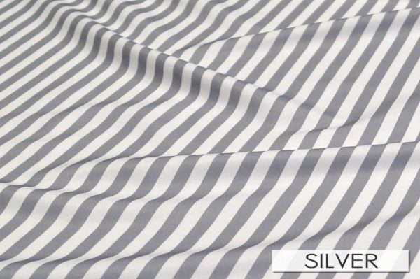 stripe poplin silver